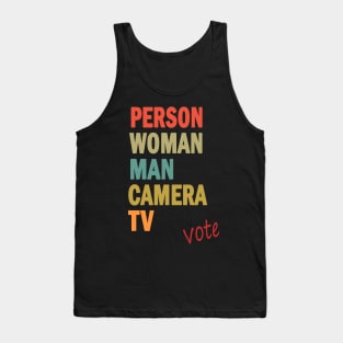 Person Woman Man Camera TV Tank Top